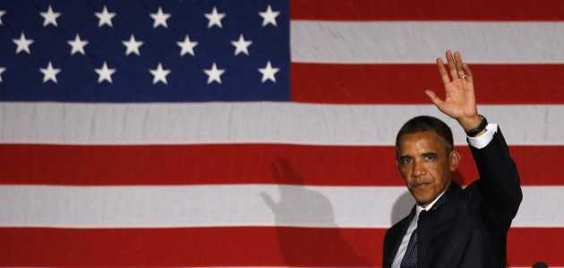 Obama and flag