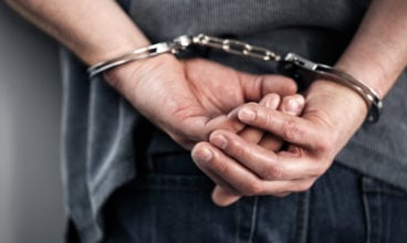 Criminal in handcuffs