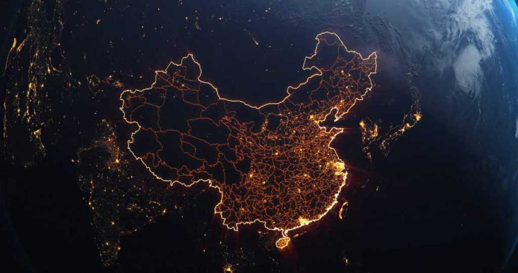 Planet Earth from Space People's Republic of China highlighted