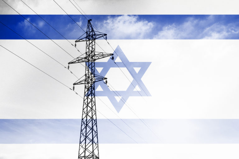 Electricity consumption and production in countries with the flag of Israel.
