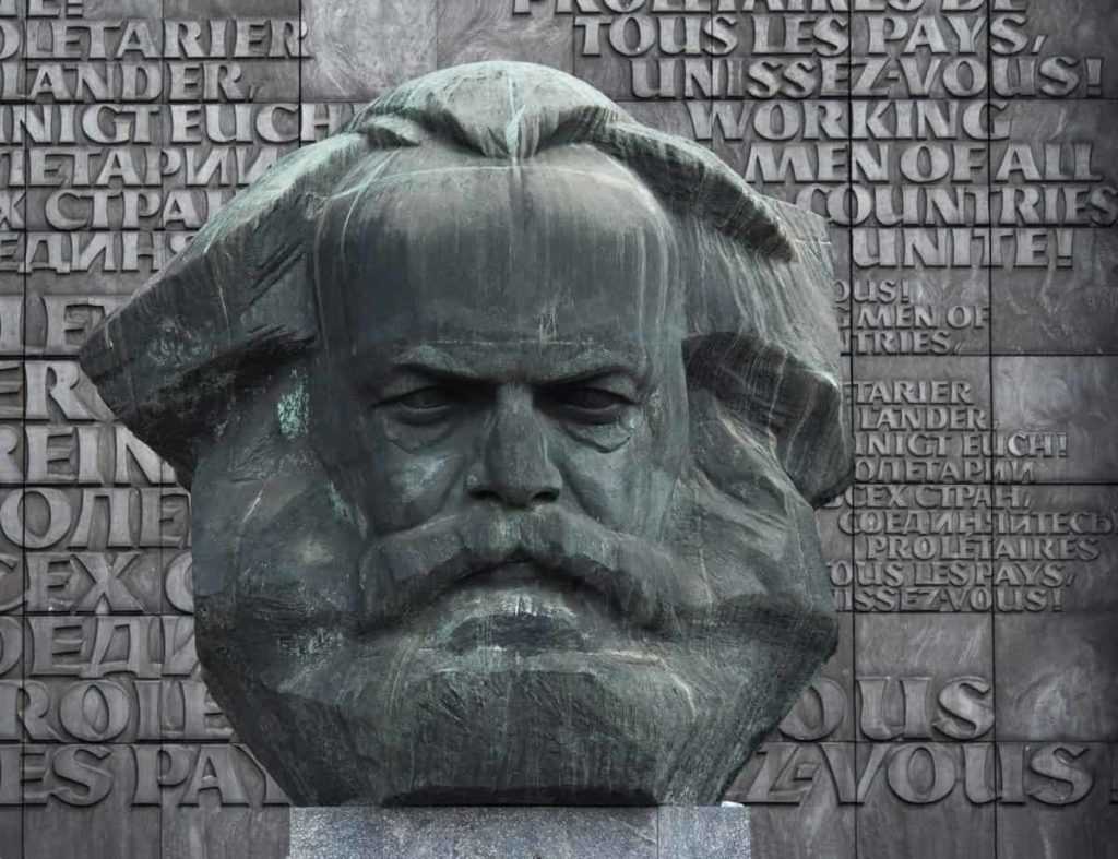 karl marx kopf, nischel in chemnitz, sachsen