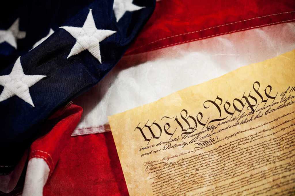 Constitution: "We the People" Heading of Constitution with Copys