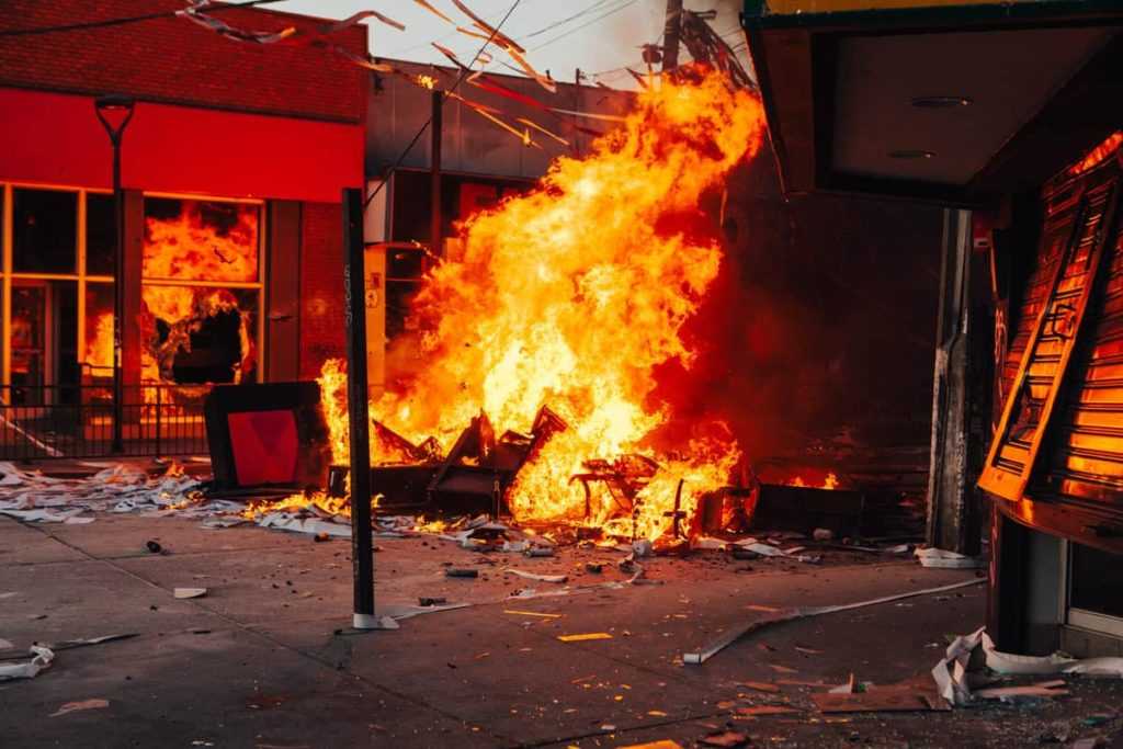 Barricades during protests