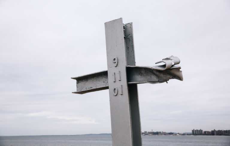9/11 Memorial In Breezy Point New YorkCross at the 9/11 memorial in Breezy Point New York. Cross is from steel from the World Trade Center.