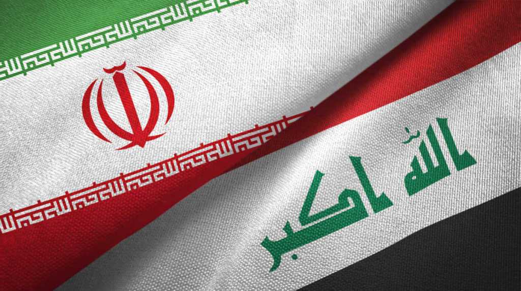 Iran and Iraq two flags textile cloth