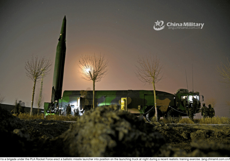 China PLA ballistic missile launcher