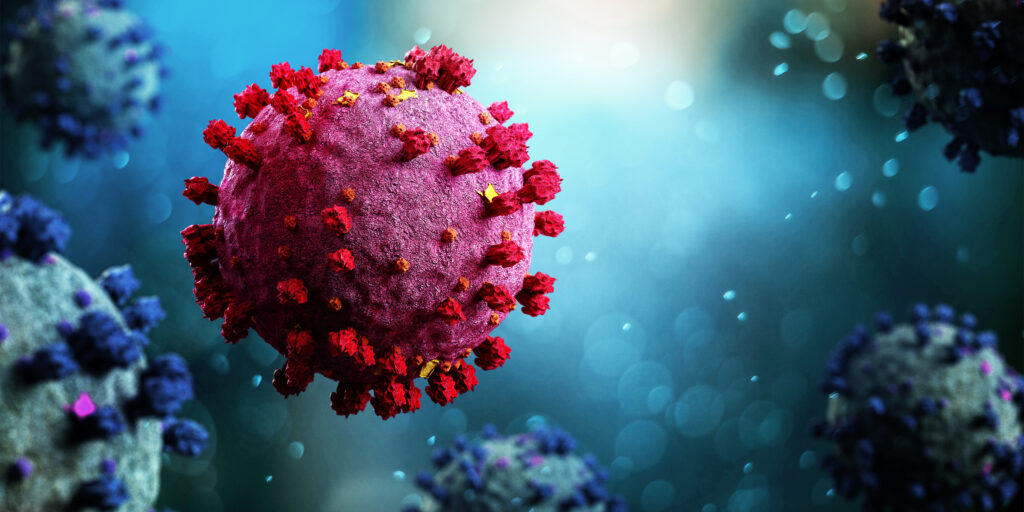 Coronavirus Covid-19 background - 3d rendering